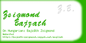 zsigmond bajzath business card